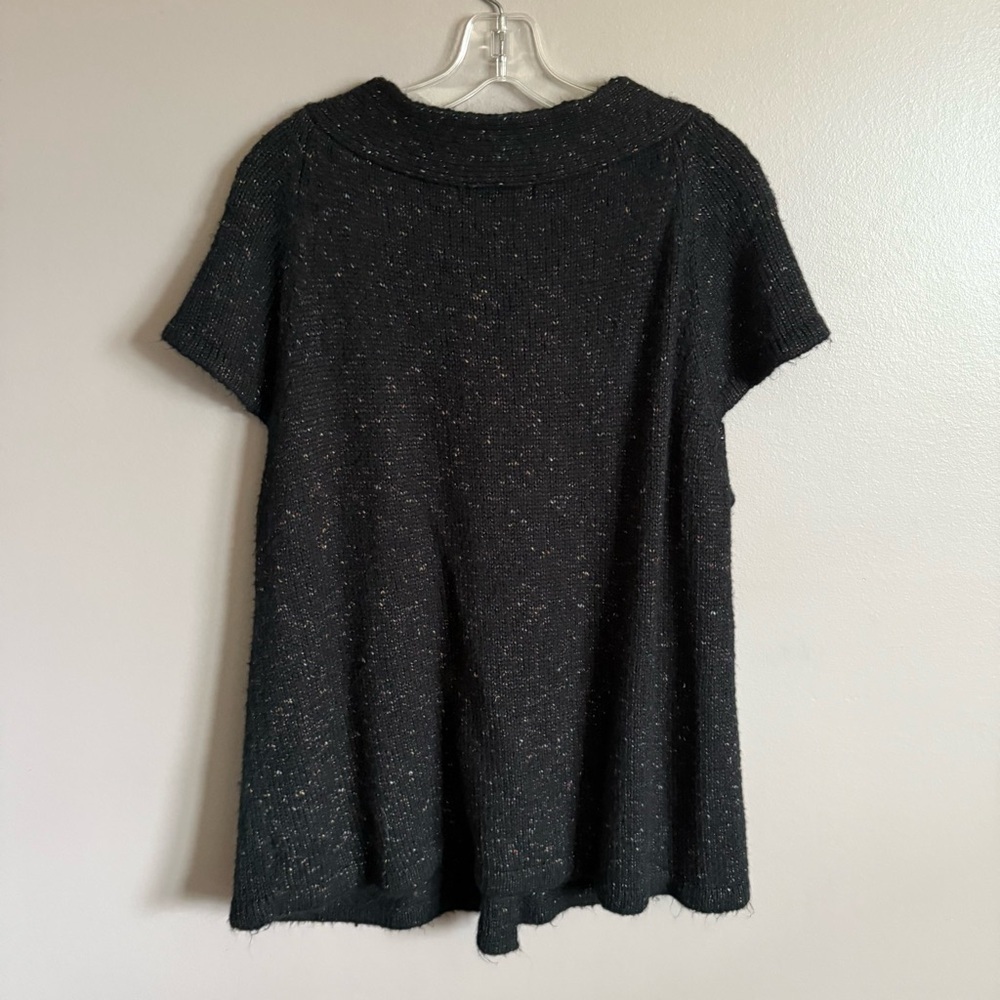 Y2k Fever Black Short Sleeve Knit Cardigan Sweater Size 1X - Picture 5 of 7
